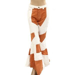 Free People We The Free No Boundaries Pieced Cord Jeans Pants Patchwork S 286143